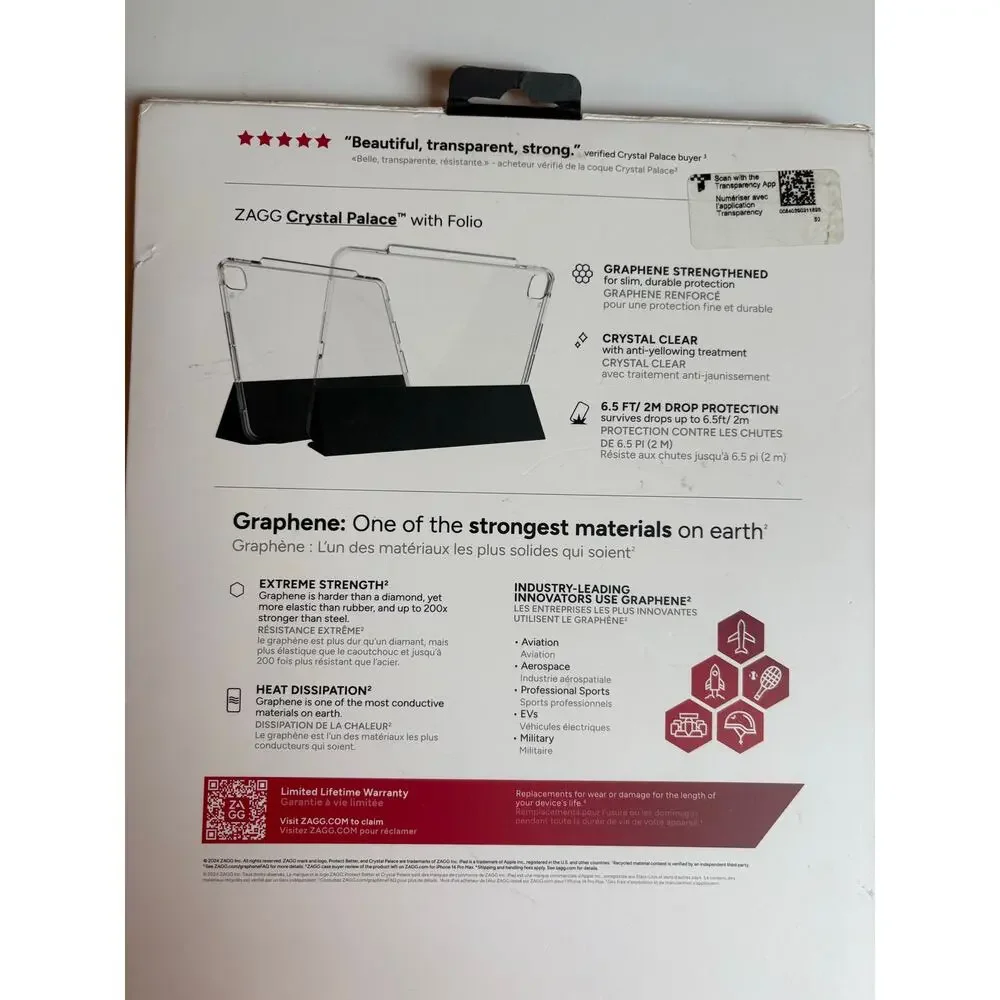 ZAGG Crystal Palace Folio iPad Pro 2024 with Integrated Stand